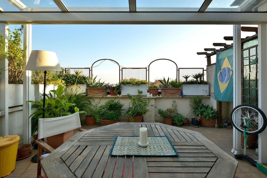 Super Sunny Penthouse With Terrace Lägenhet Rom Exteriör bild